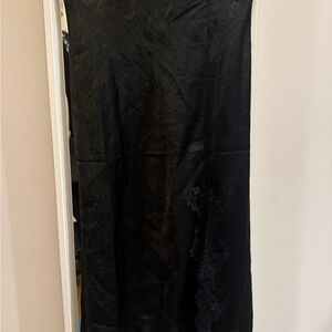 J. Crew Black Pencil Skirt with Lace Detail